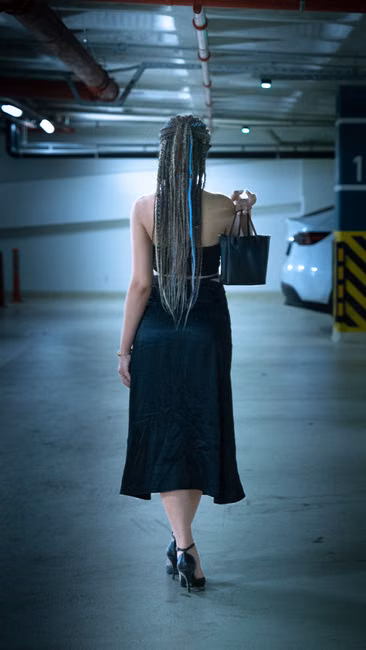 Vestido Midi Canelado